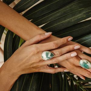 Emerald Quartz Ring