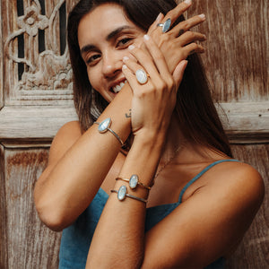 Your Center Cuff || Rainbow Moonstone