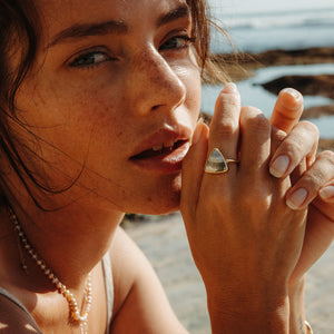 Ocean Jasper Elfin Ring