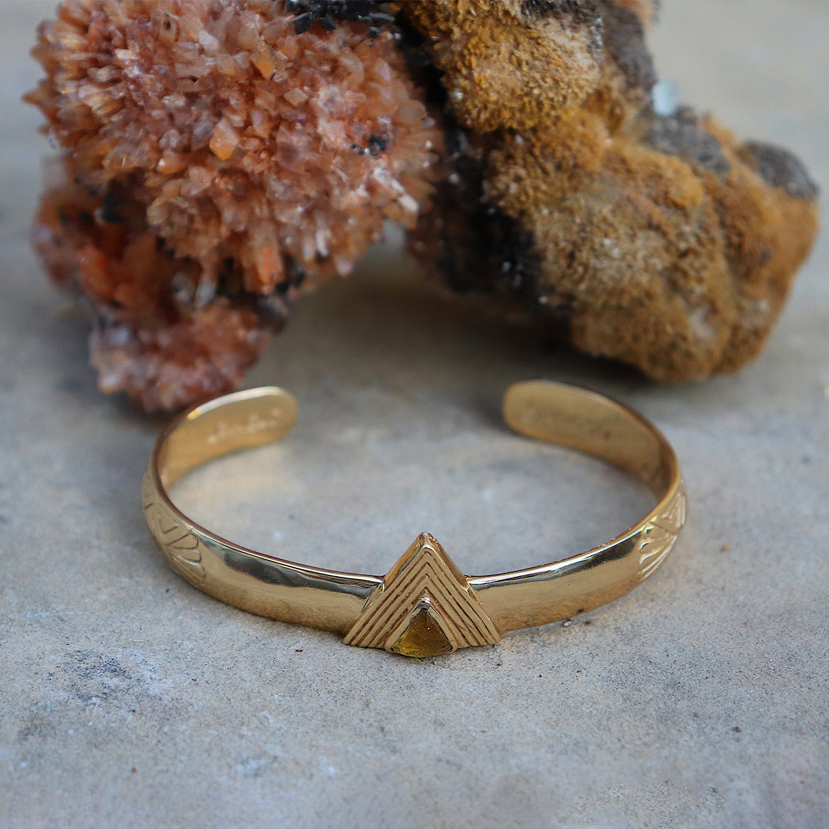 Hold Space Cuff || Citrine