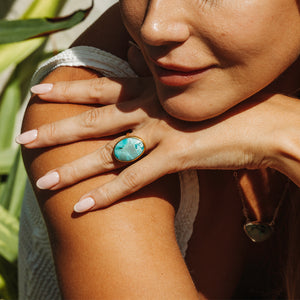 Arizona Chrysocolla Elfin Ring