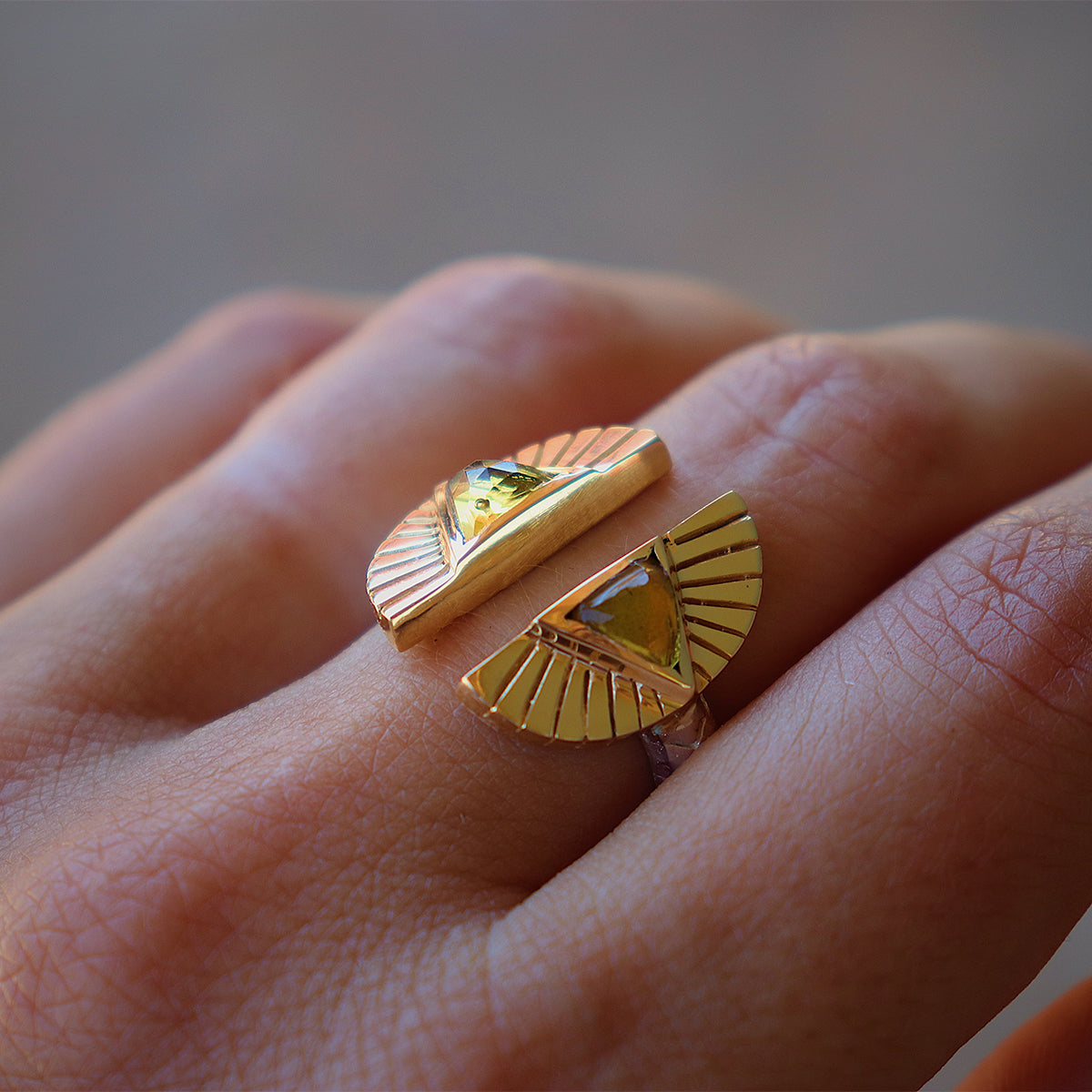 Shape Shift Ring || Faceted Citrine