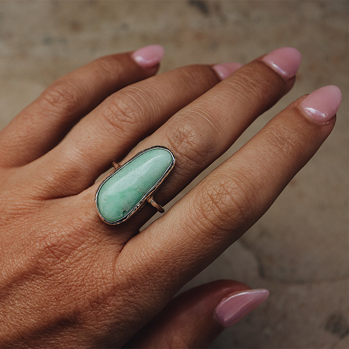 Chrysoprase Elfin Ring