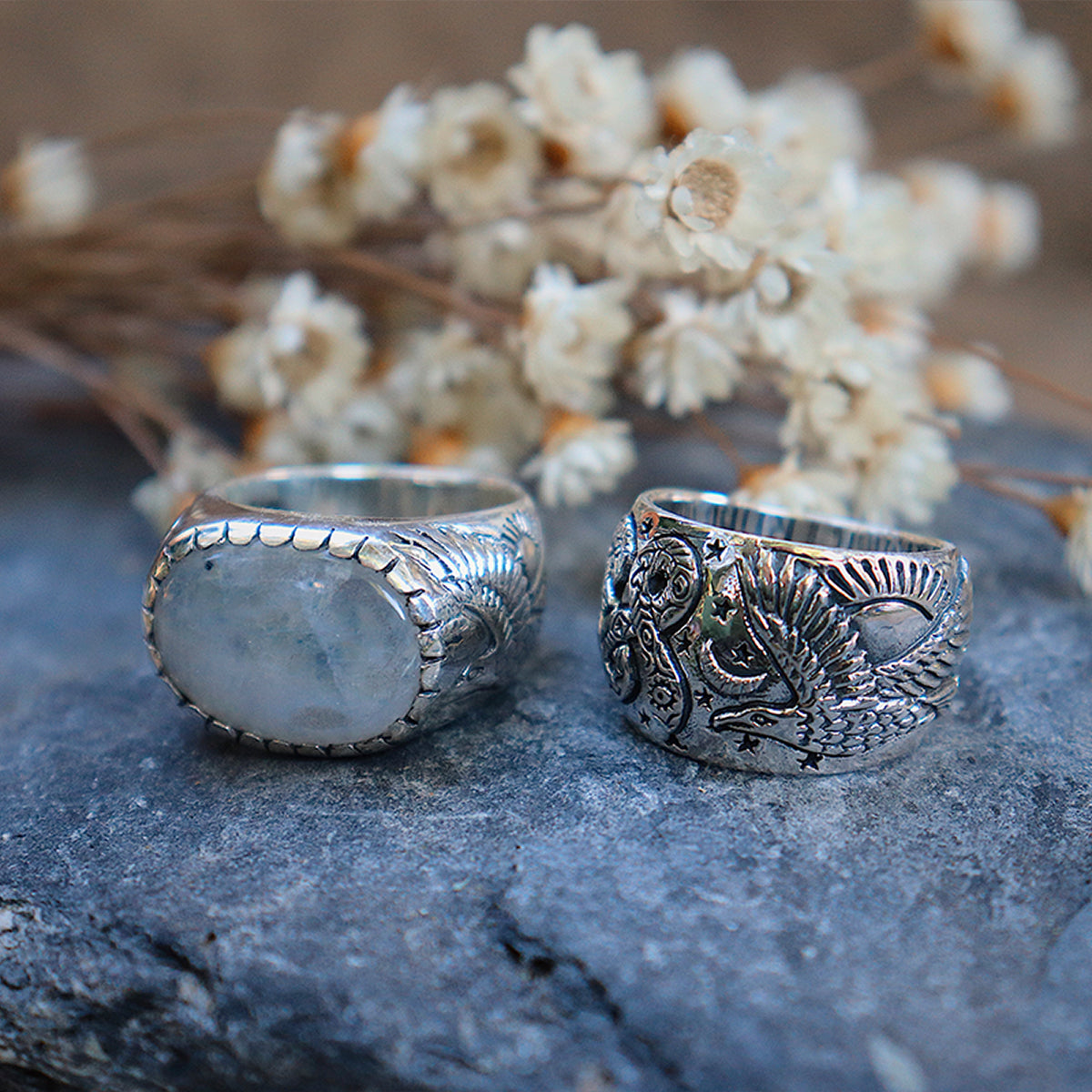 【Bahgsu Jewels】Xavier Rudd Collabリング Women's Ring - moonstone - Xavier Rudd Collab - Bahgsu