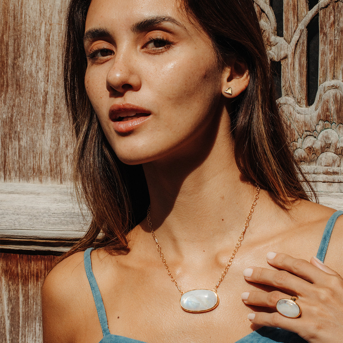 Rainbow Moonstone Necklace