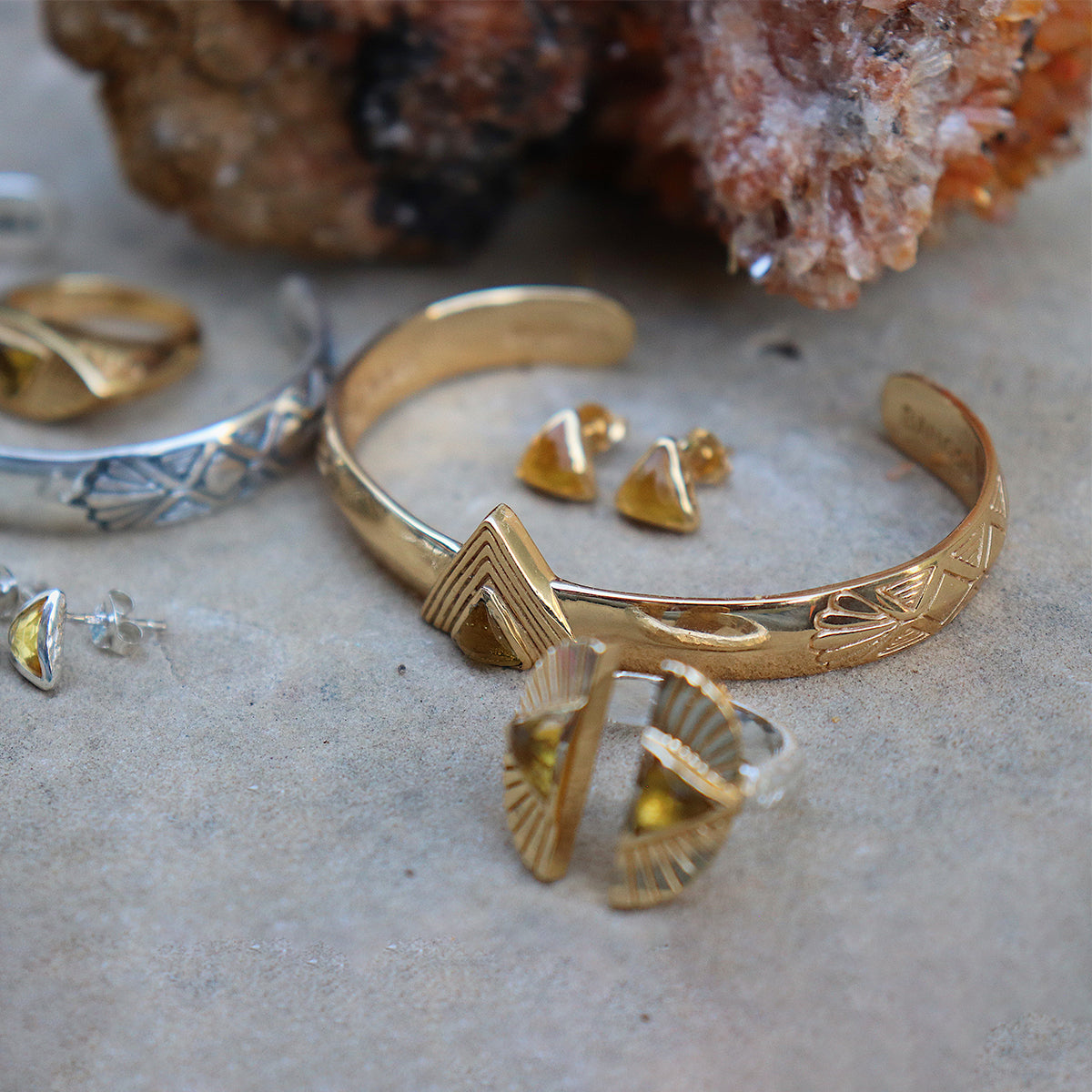 Hold Space Cuff || Citrine