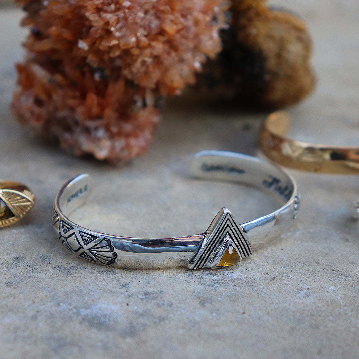 Hold Space Cuff || Citrine