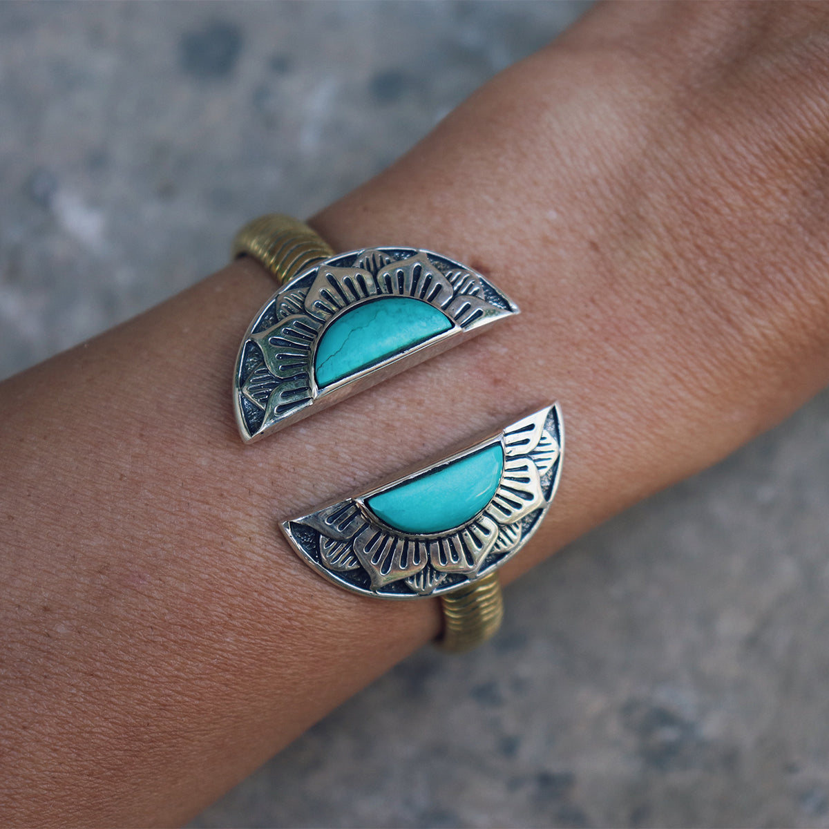 Natural Mystic Cuff || Turquoise
