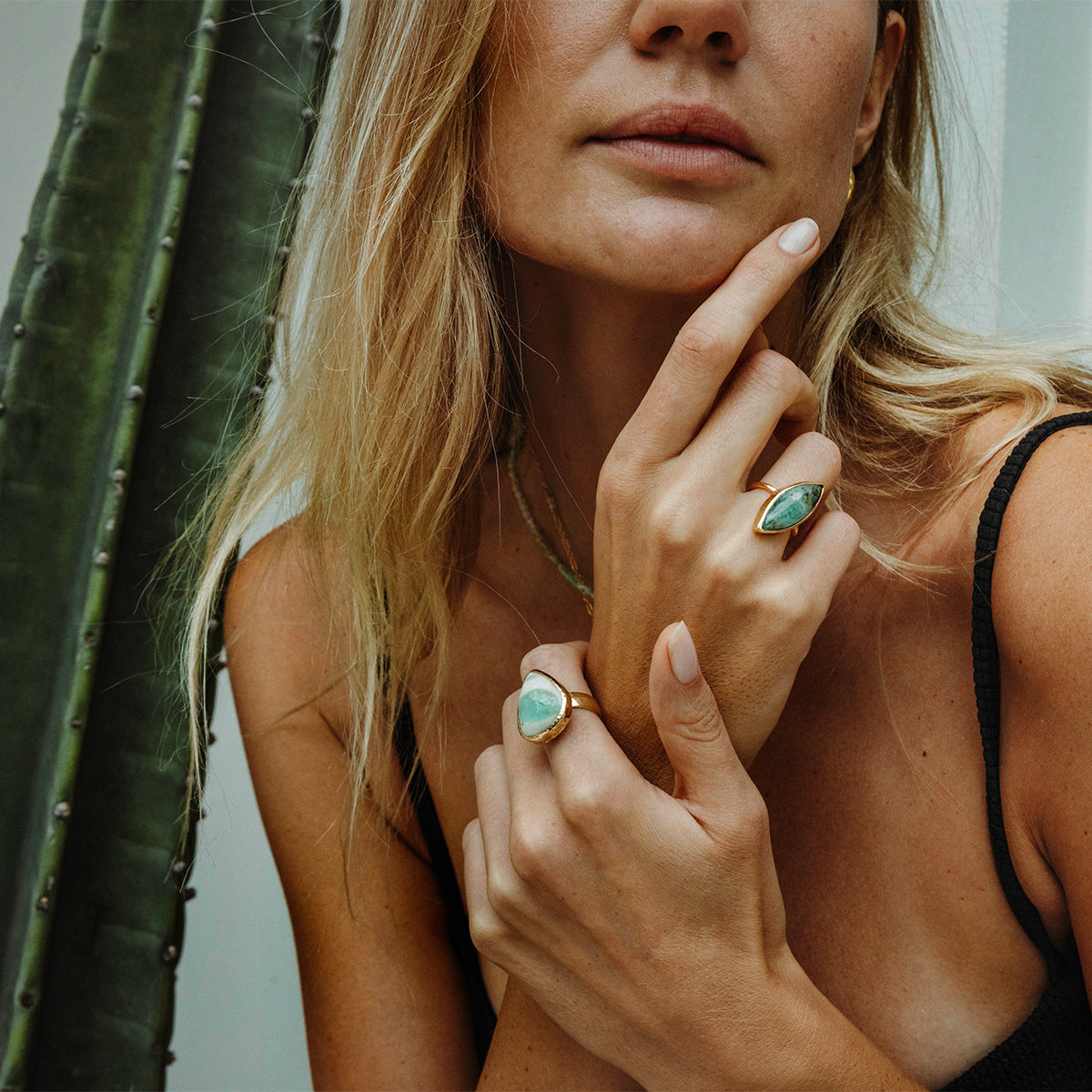 Emerald Quartz Ring