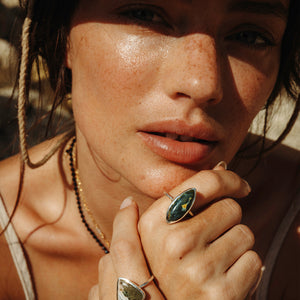 Ocean Jasper Elfin Ring