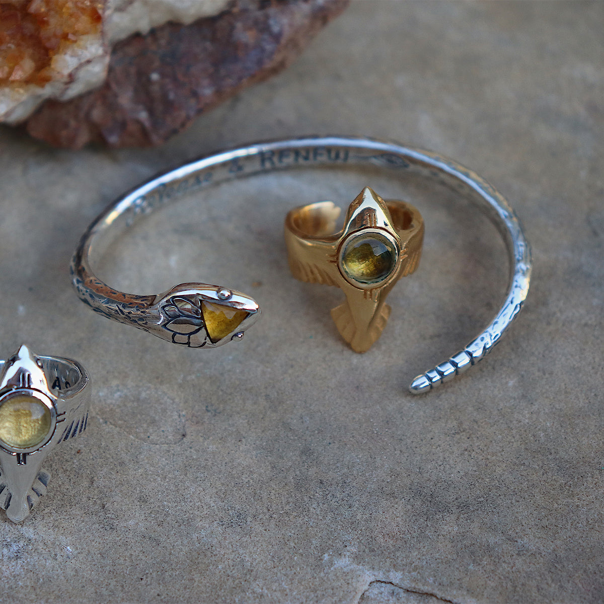 Serpent Cuff || Citrine