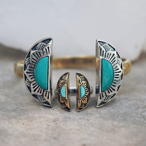 Natural Mystic Cuff || Turquoise