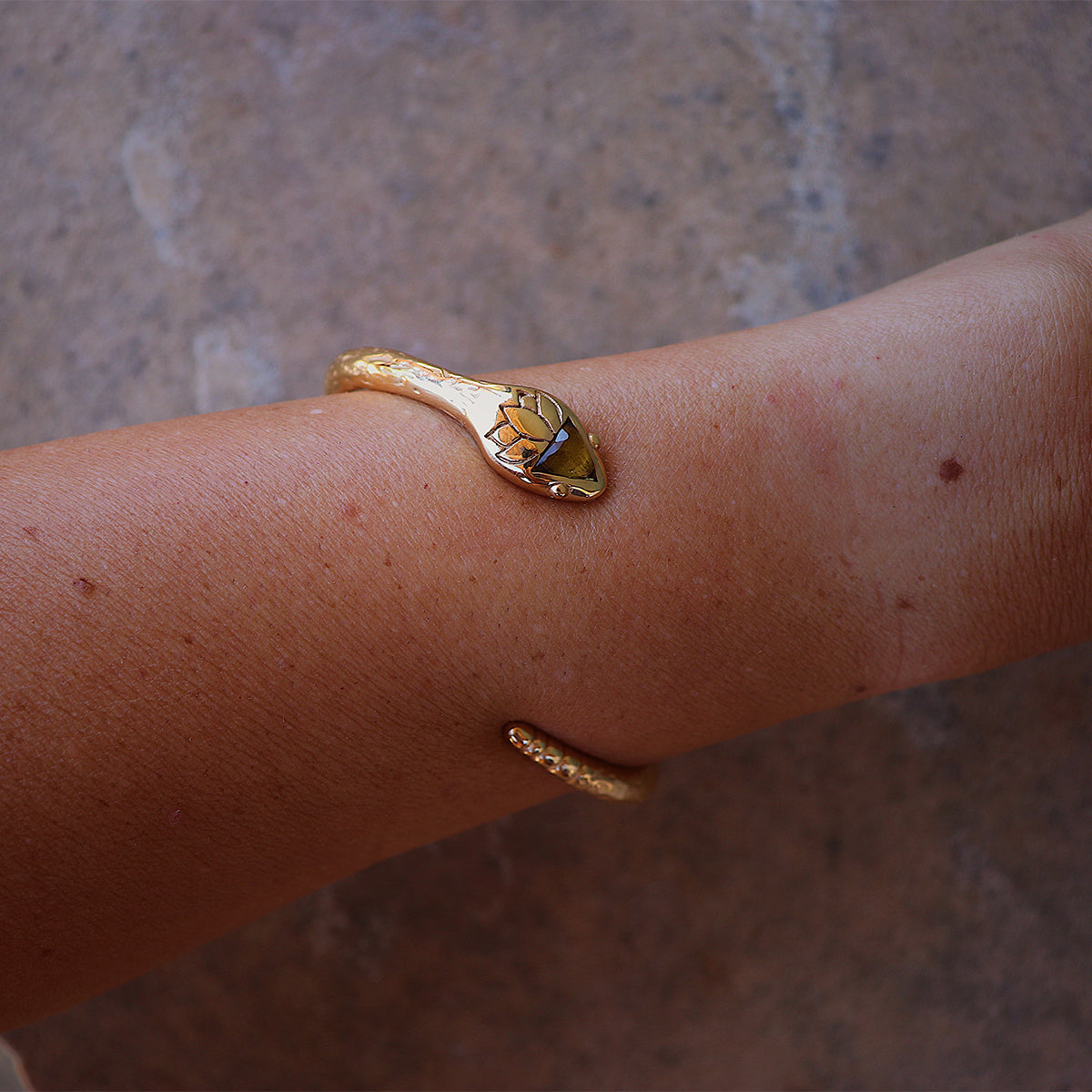 Serpent Cuff || Citrine