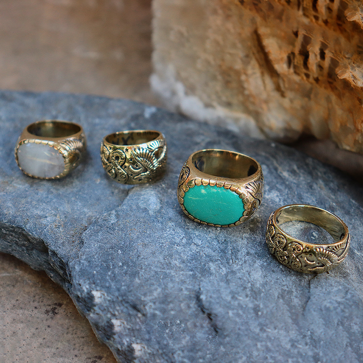 Men's Ring - turquoise - Xavier Rudd Collab - Bahgsu