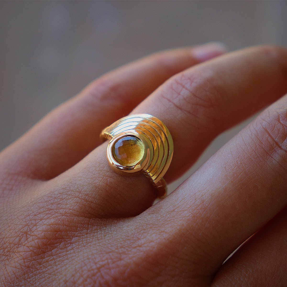 Be Open Ring || Citrine