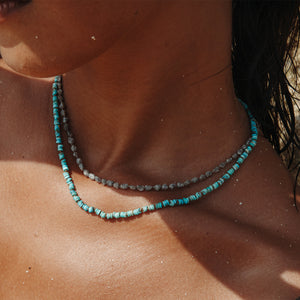 Heishi Turquoise || Gemstone Necklace