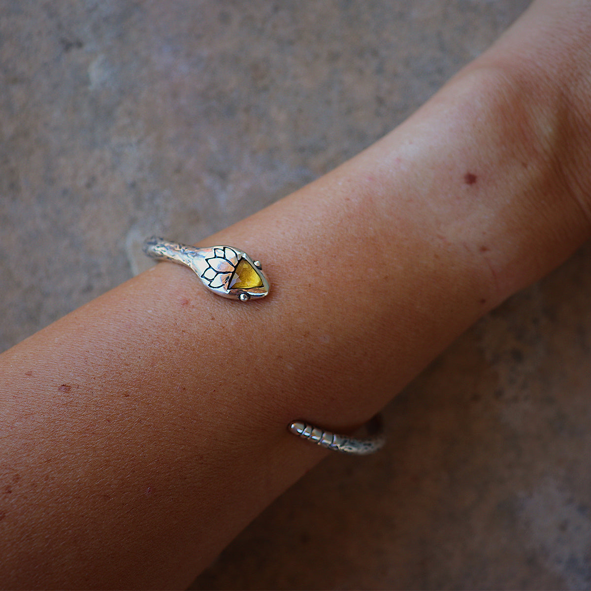 Serpent Cuff || Citrine