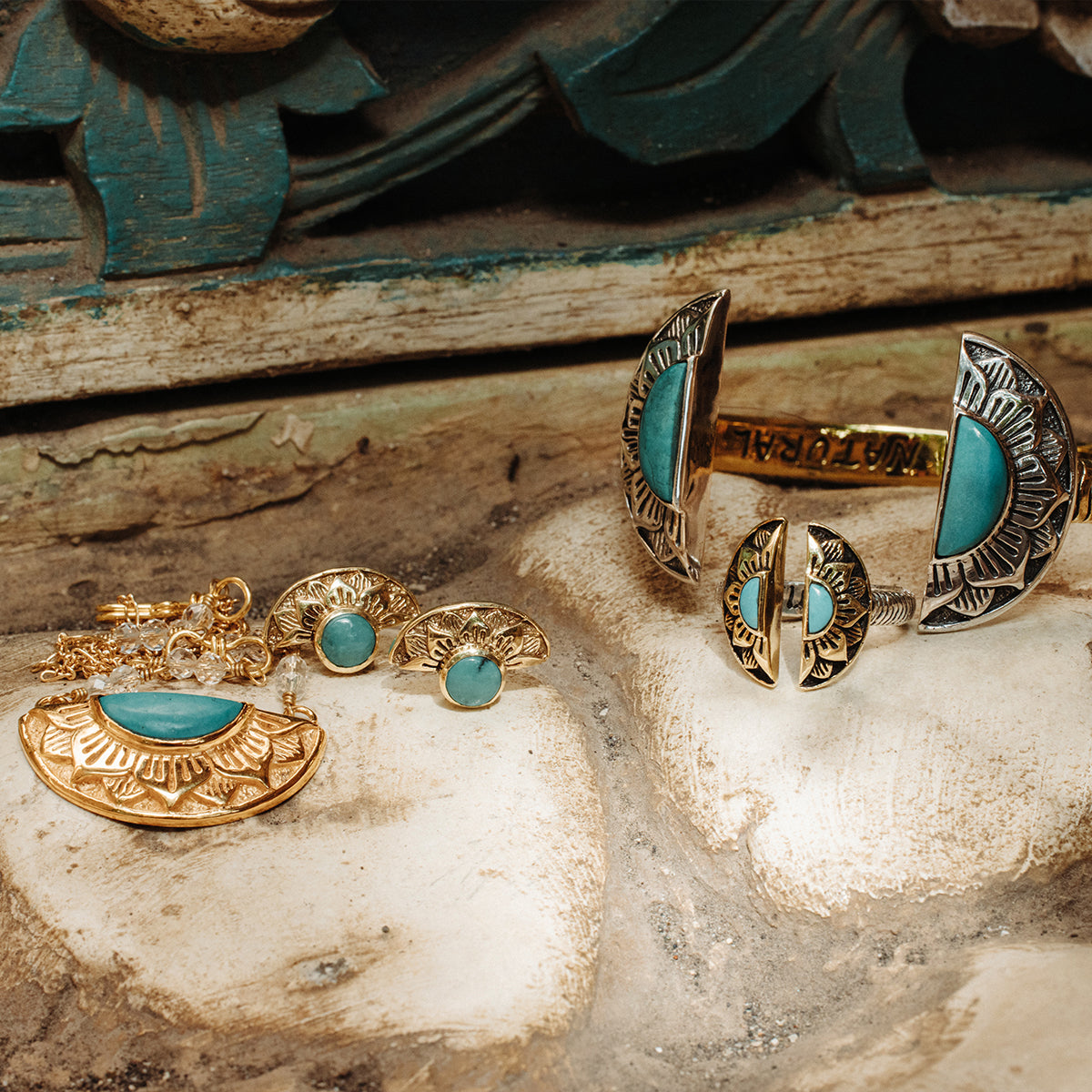 Natural Mystic Cuff || Turquoise