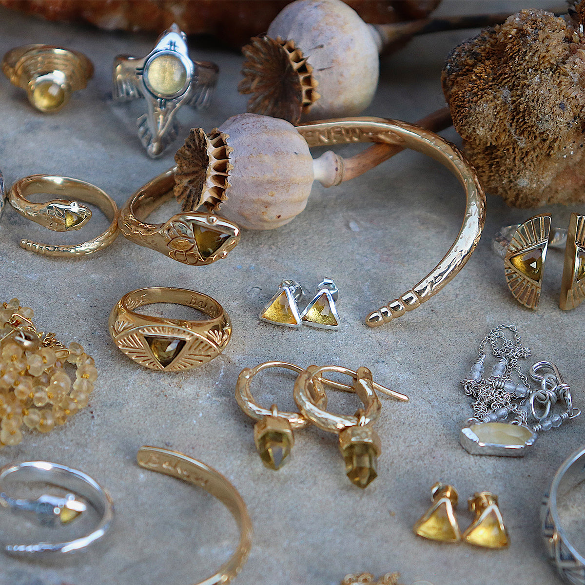 Serpent Cuff || Citrine