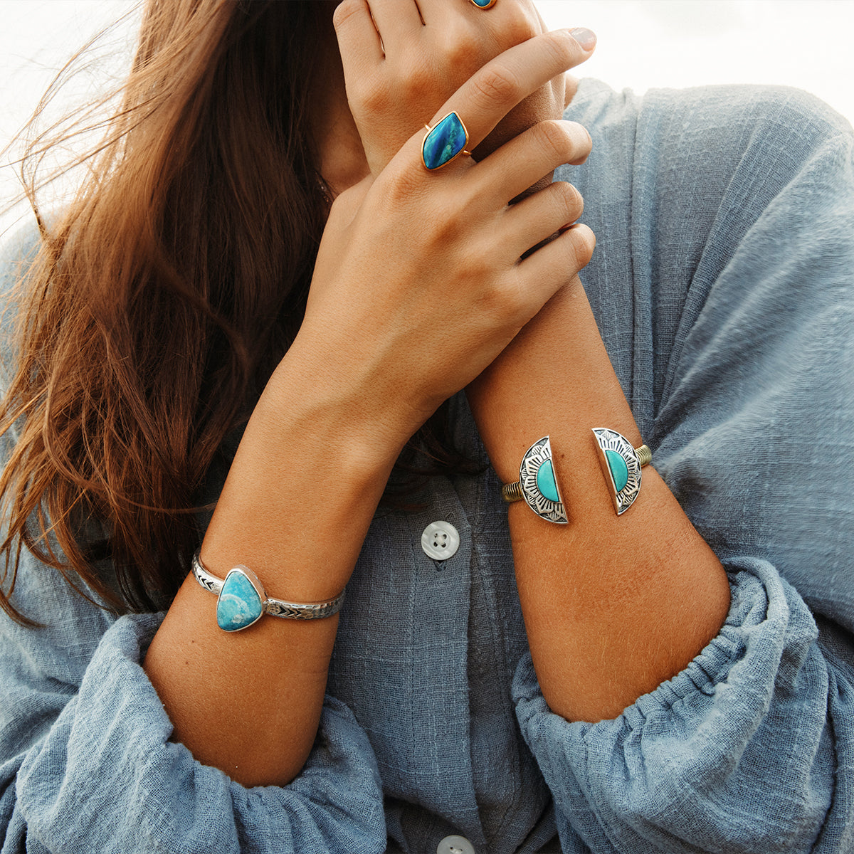 Natural Mystic Cuff || Turquoise