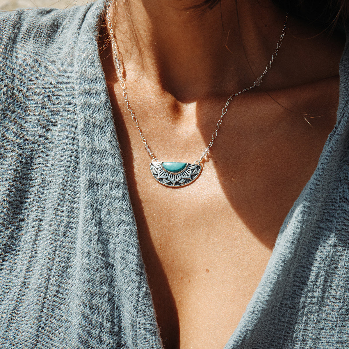 Natural Mystic Necklace || Turquoise