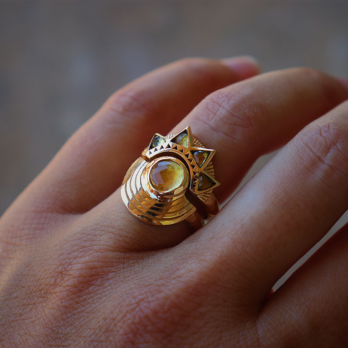Be Open Ring || Citrine