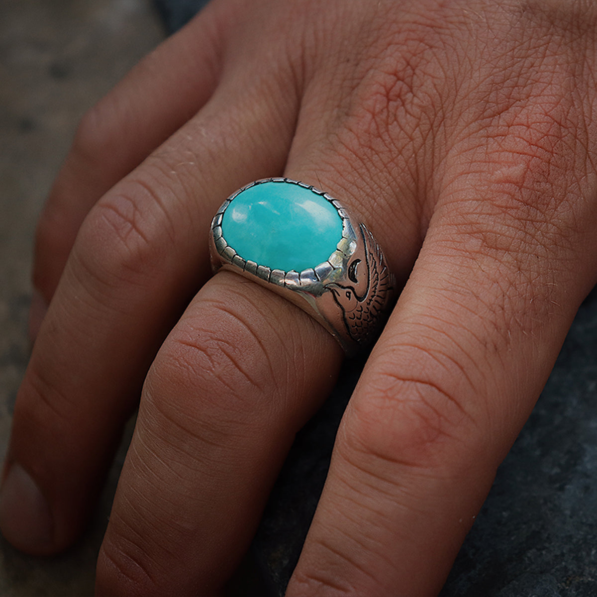 Men's Ring - turquoise - Xavier Rudd Collab - Bahgsu
