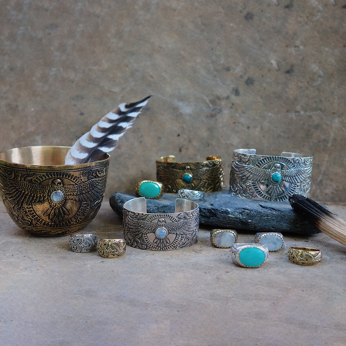 Women's Ring - moonstone - Xavier Rudd Collab - Bahgsu