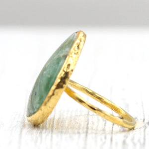 Moss Opal Elfin Ring