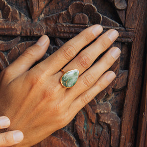 Moss Opal Elfin Ring