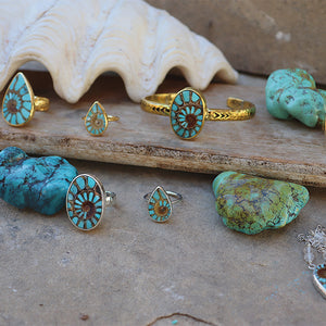 Mosaic Turquoise Elfin Ring