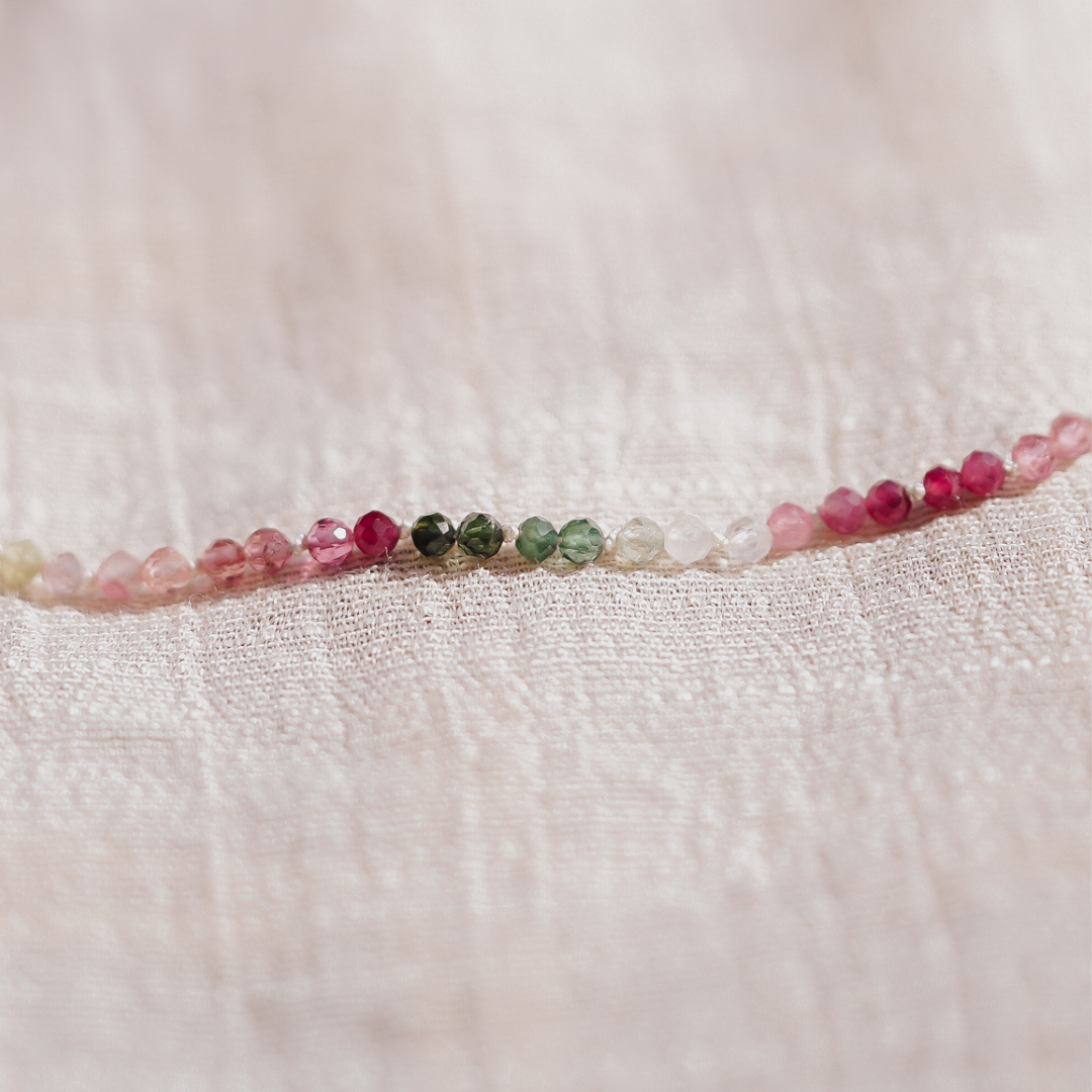 Rainbow Tourmaline || Gemstone Necklace