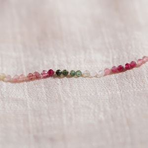 Rainbow Tourmaline || Gemstone Necklace