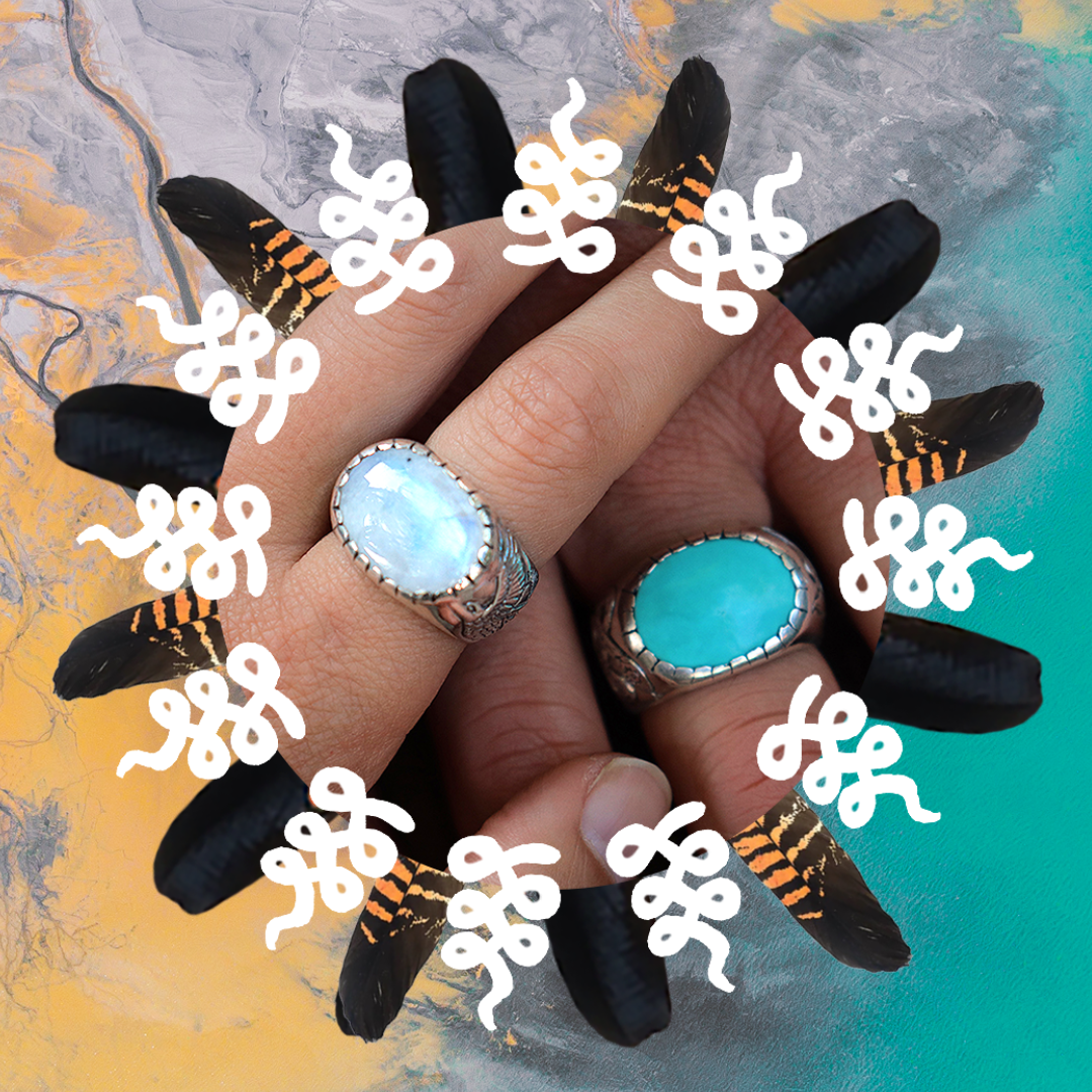 Women's Ring - moonstone - Xavier Rudd Collab - Bahgsu Women's Ring - moonstone - Xavier Rudd Collab - Bahgsu