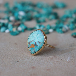 Arizona Chrysocolla Elfin Ring