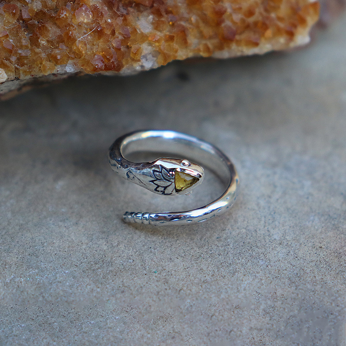 Serpent Ring || Citrine