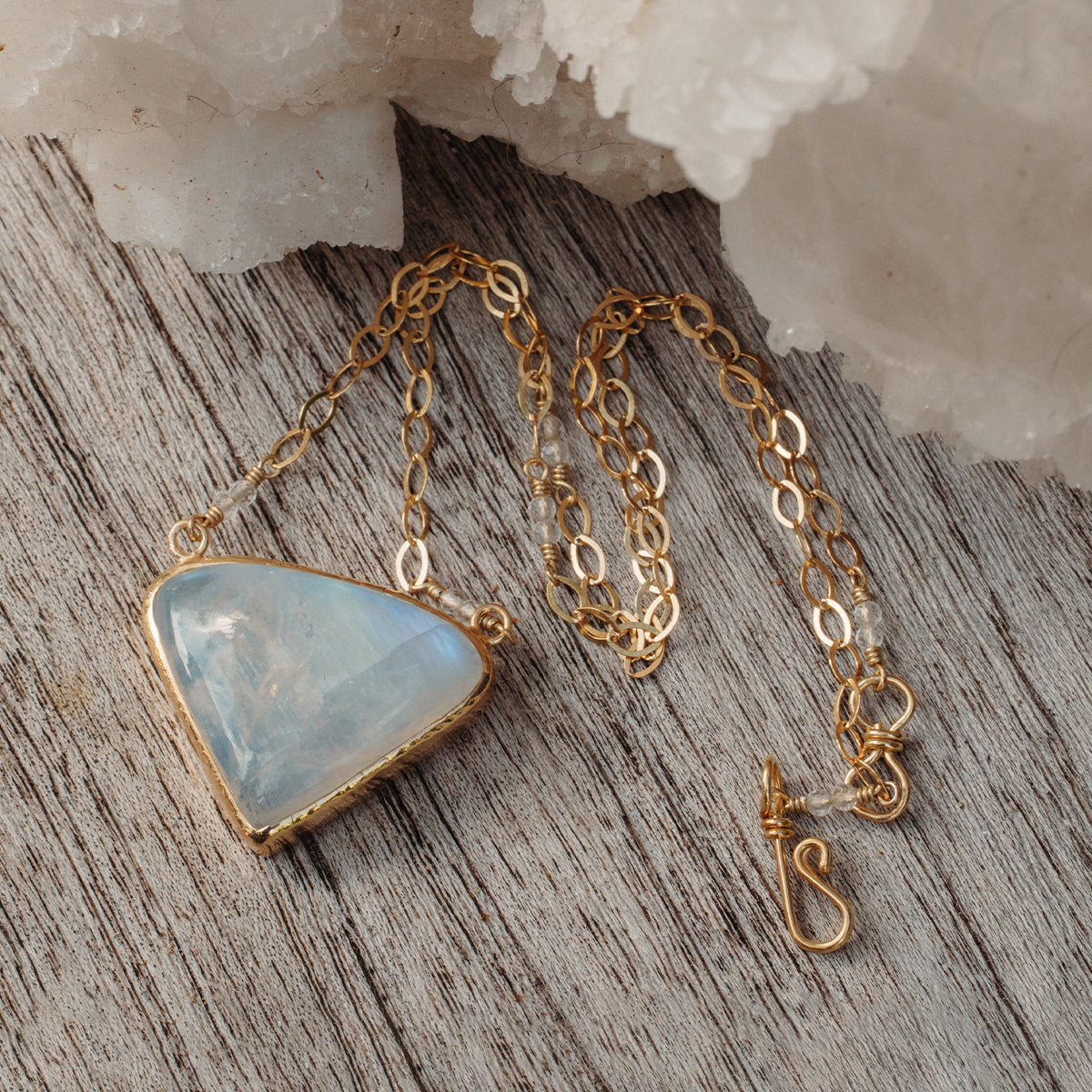 Rainbow Moonstone Necklace