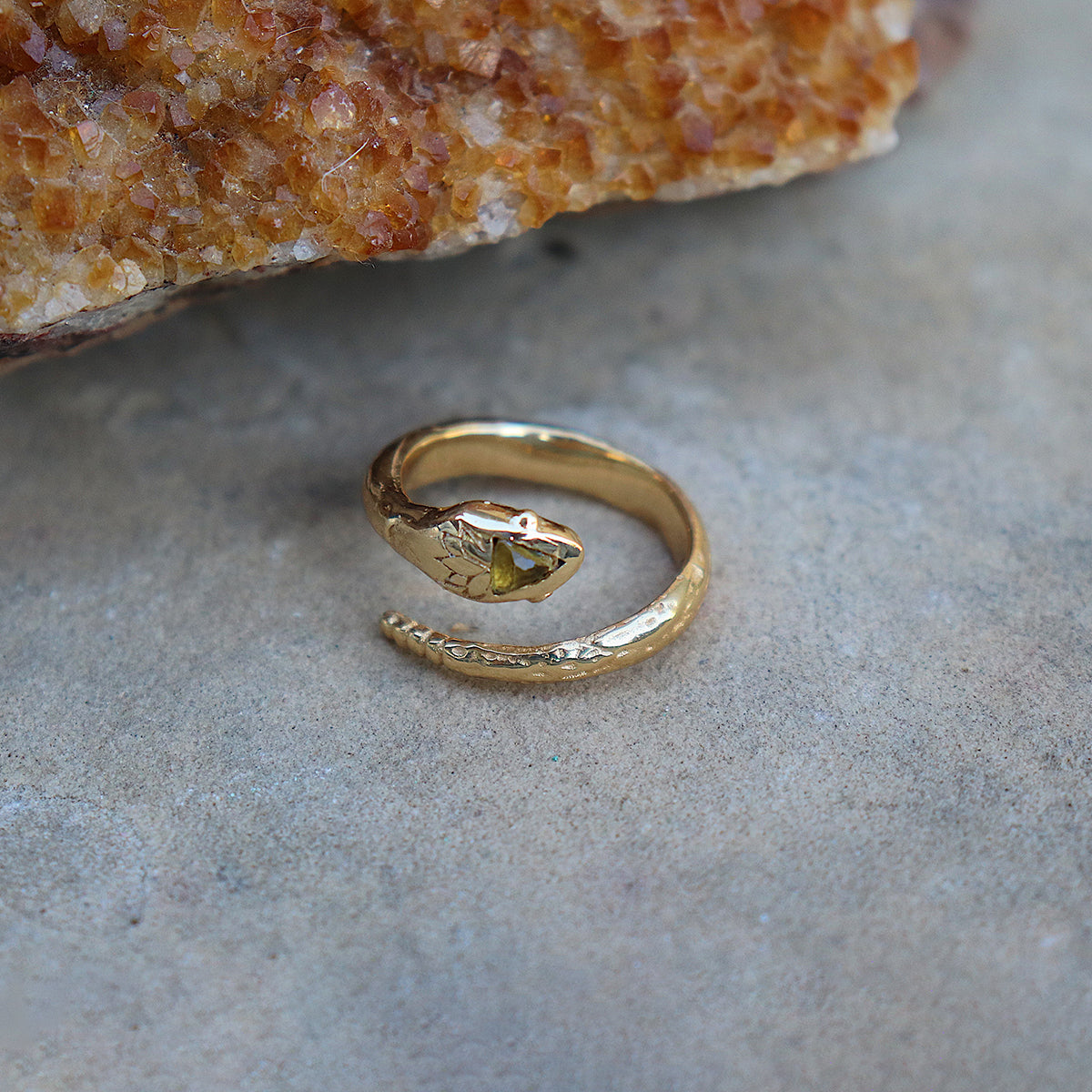 Serpent Ring || Citrine