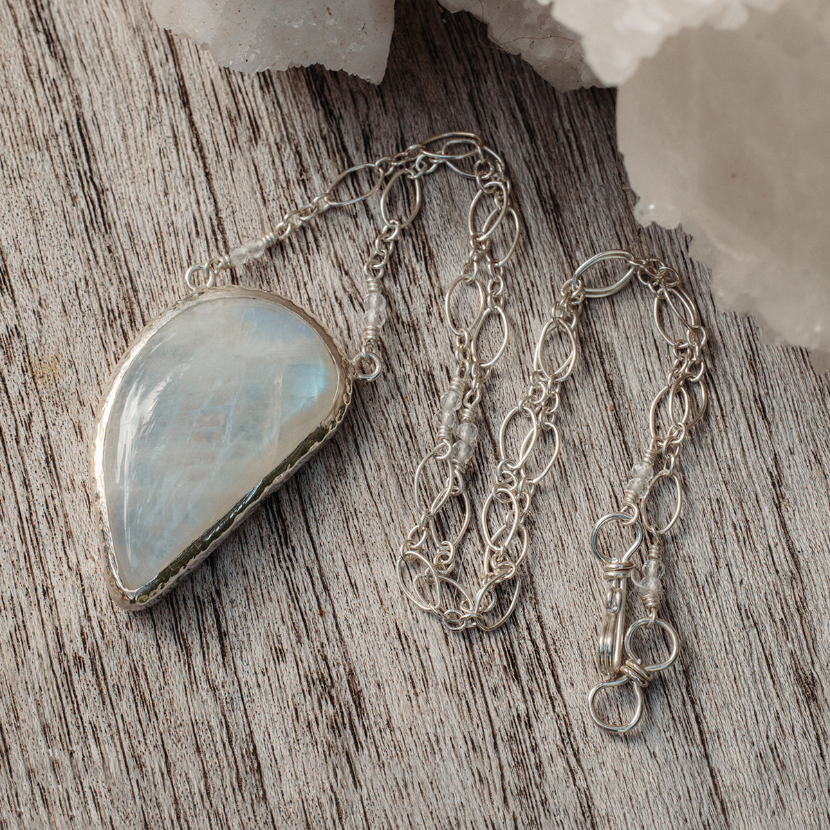 Rainbow Moonstone Necklace