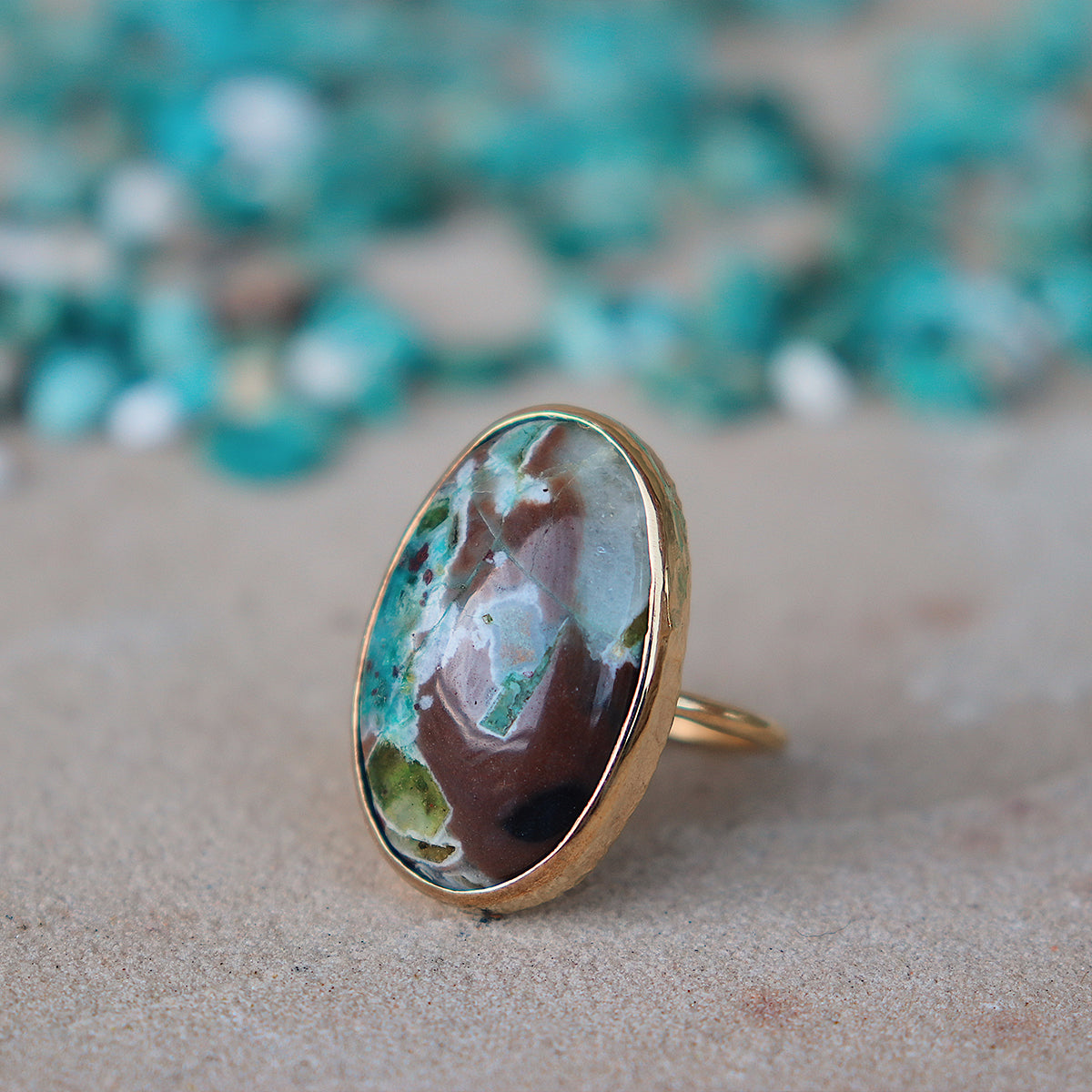 Arizona Chrysocolla Elfin Ring