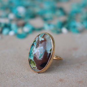 Arizona Chrysocolla Elfin Ring