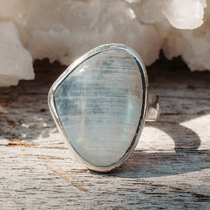Rainbow Moonstone  Ring