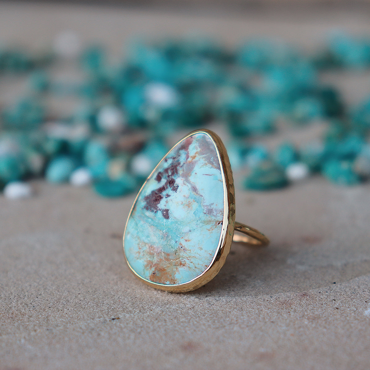 Arizona Chrysocolla Elfin Ring