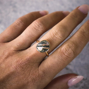 Ocean Jasper Elfin Ring
