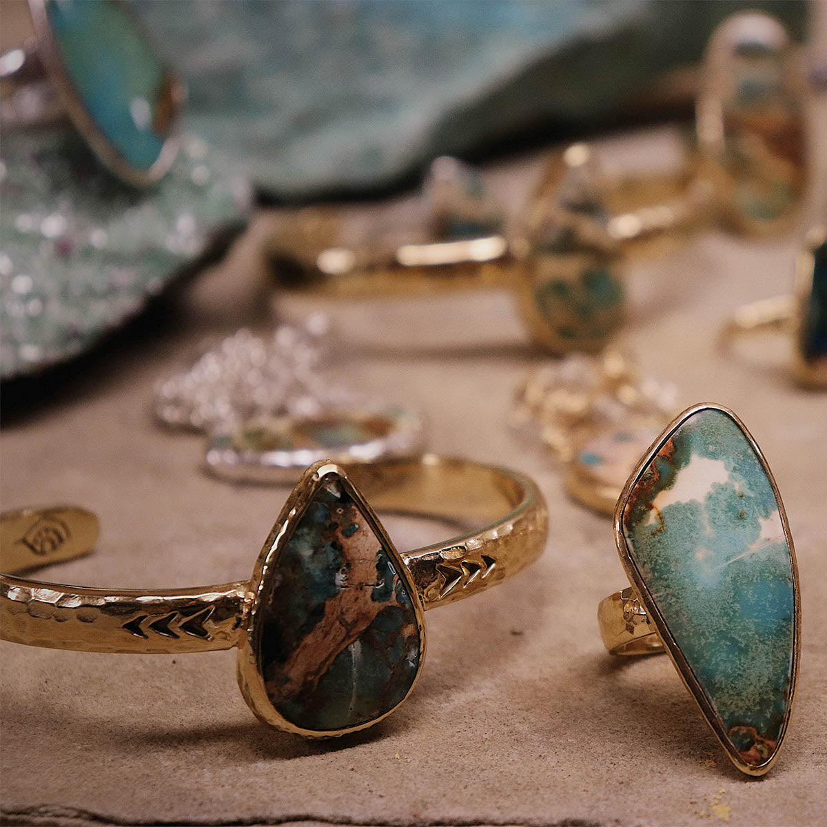 heirloom cuff || Copper Chrysocolla