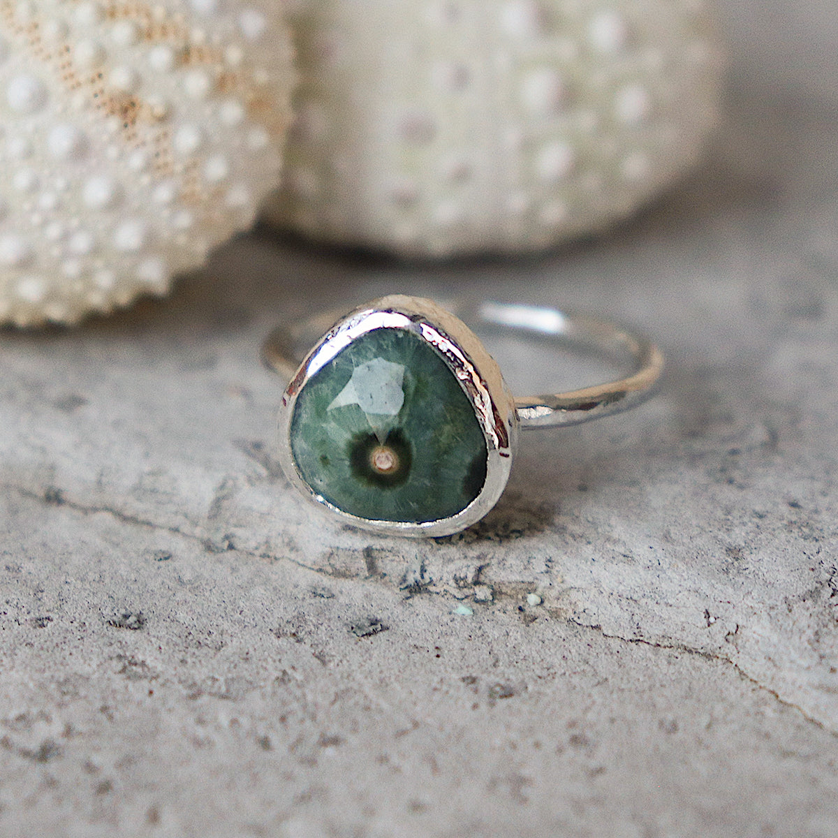Ocean Jasper Elfin Ring