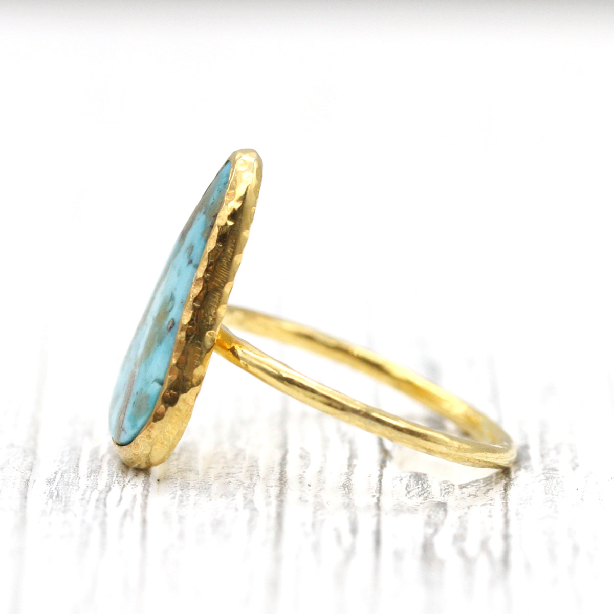 Azure Chrysocolla Elfin Ring