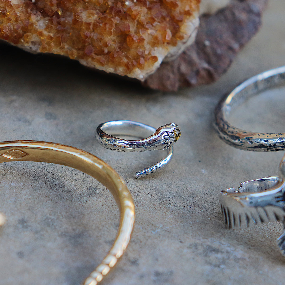 Serpent Ring || Citrine