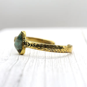 Heirloom cuff :: Cactus Chrysocolla