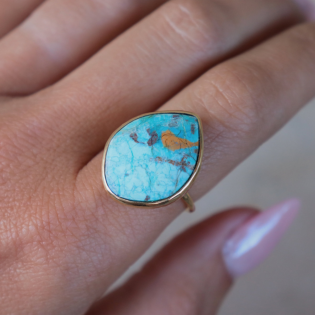 Arizona Chrysocolla Elfin Ring